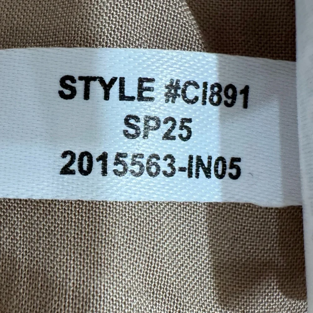 NWT J. Crew Gathered-Waist Mixy Midi Dress Ivory White Tan Large CI891